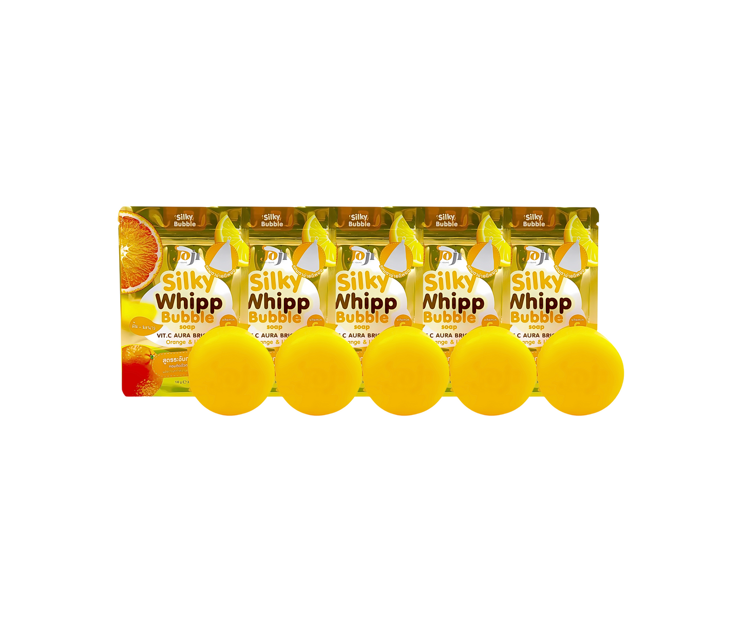 Joji Secret Young Silky Whipp Bubble Soap Vit. C Aura Bright Orange & Lime