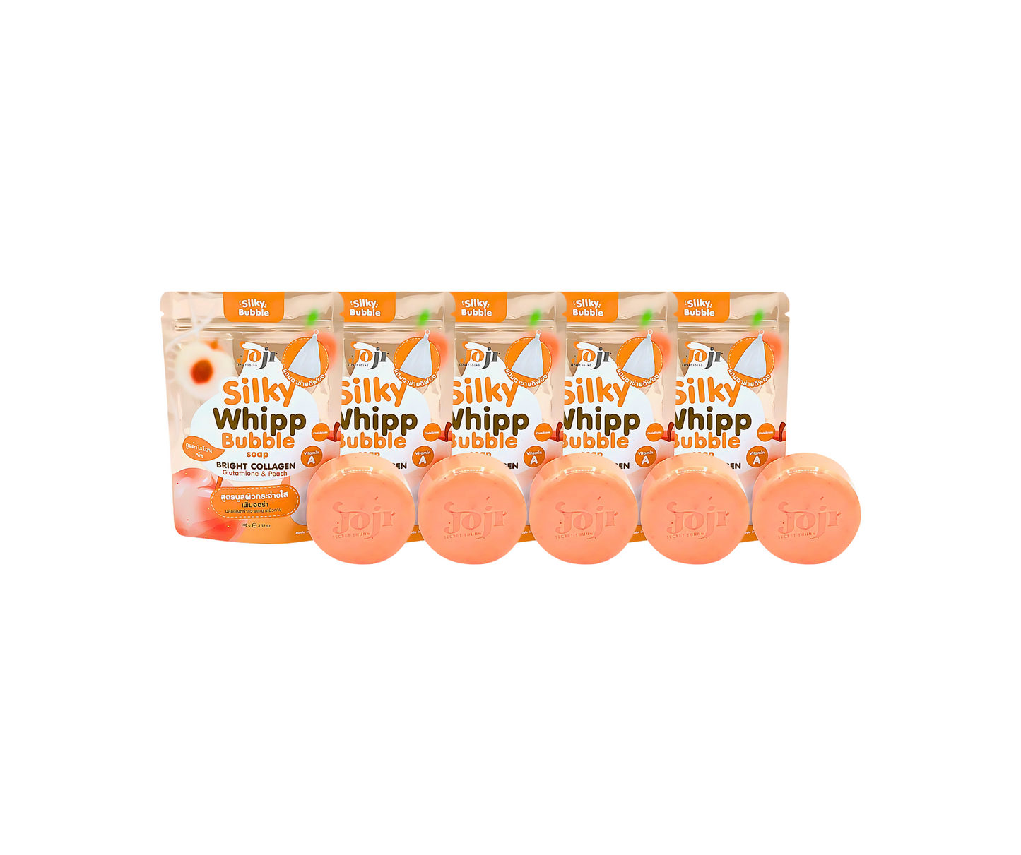 Joji Secret Young Silky Whipp Bubble Soap Bright Collagen Glutathione & Peach