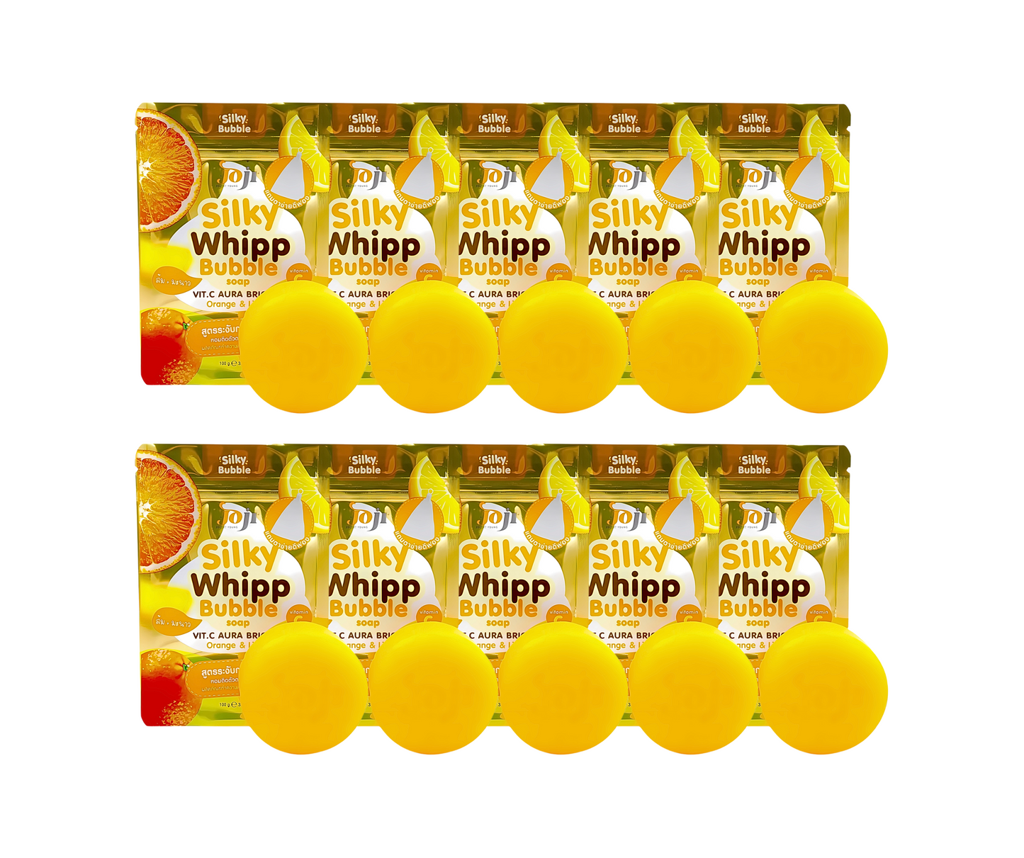 Joji Secret Young Silky Whipp Bubble Soap Vit. C Aura Bright Orange & Lime