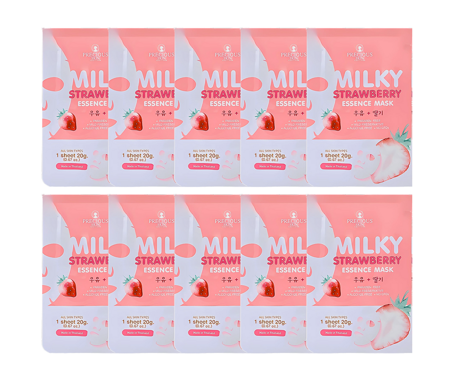 Precious Skin Milky Strawberry Essence Mask