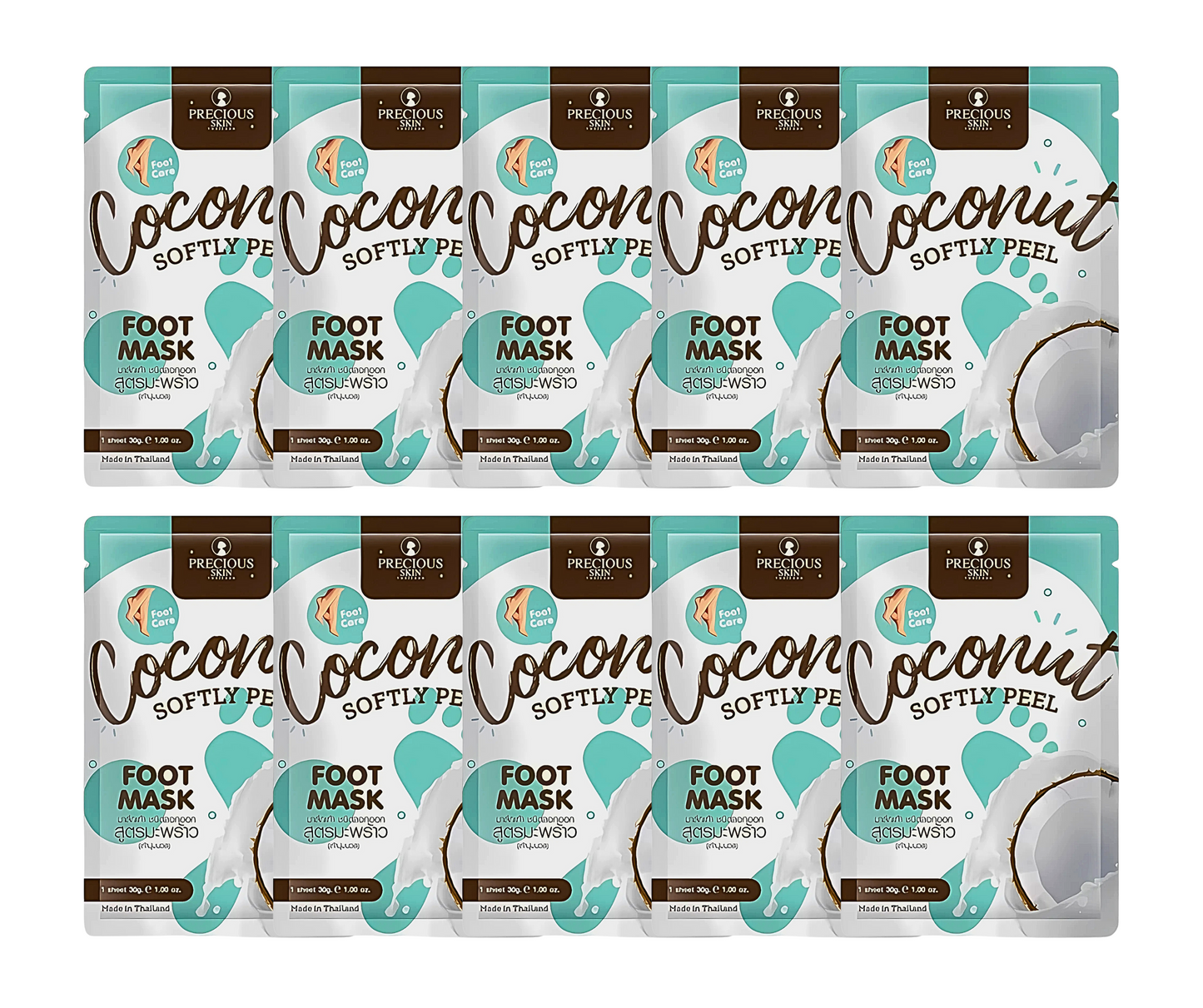 Precious Skin Coconut Softly Peel Foot Mask
