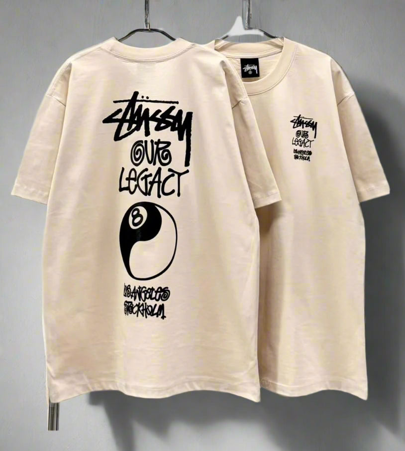 Stussy (8 Ball) POM, Casual T-shirt, Unisex