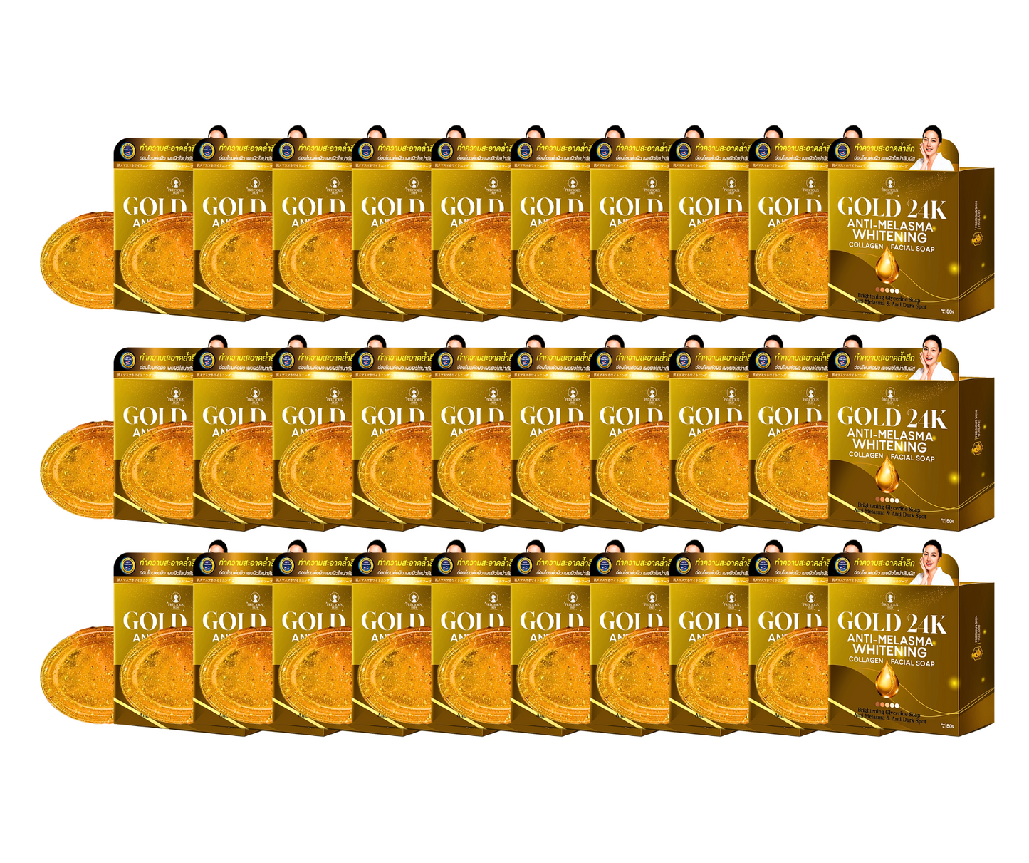 Precious Skin Gold 24K Anti-Melasma Whitening Collage Facial Soap