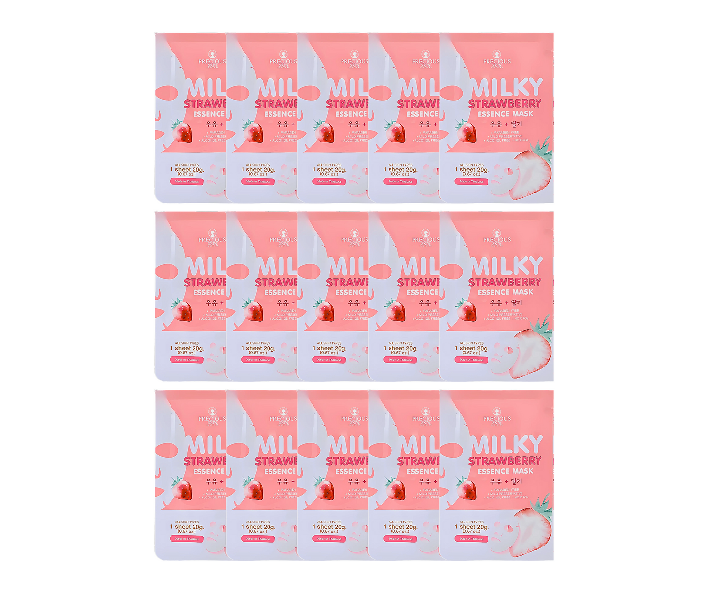 Precious Skin Milky Strawberry Essence Mask