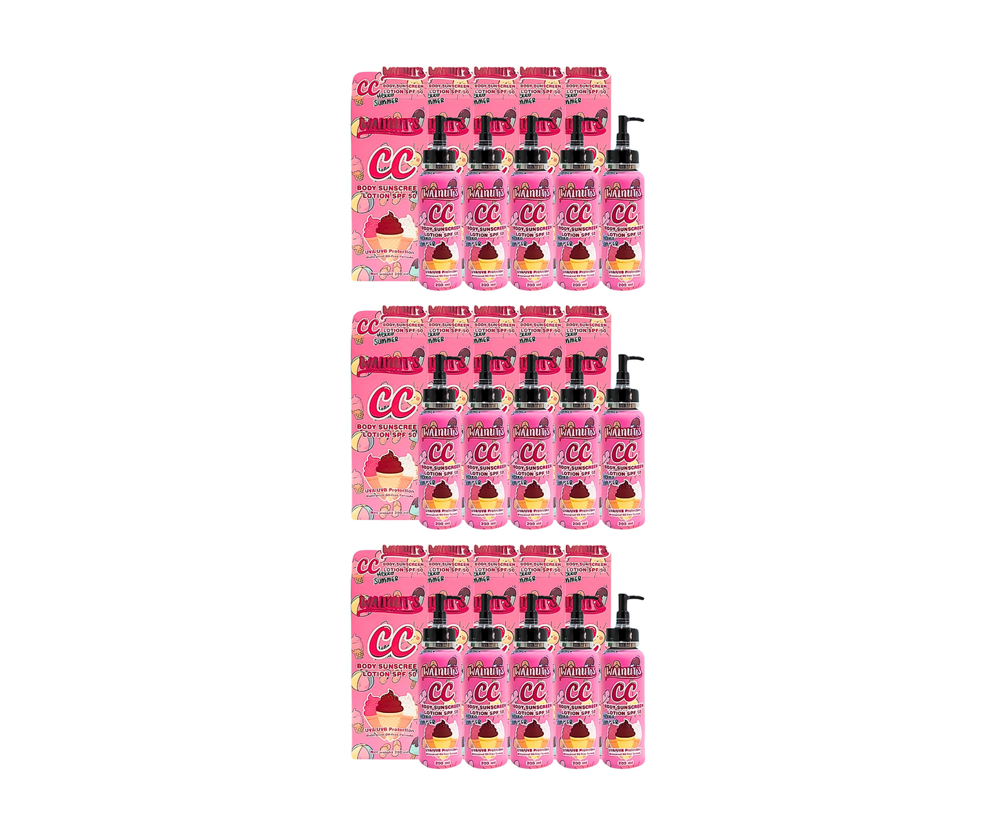 Walnuts CC Body Sunscreen Lotion SPF 50 (pink)