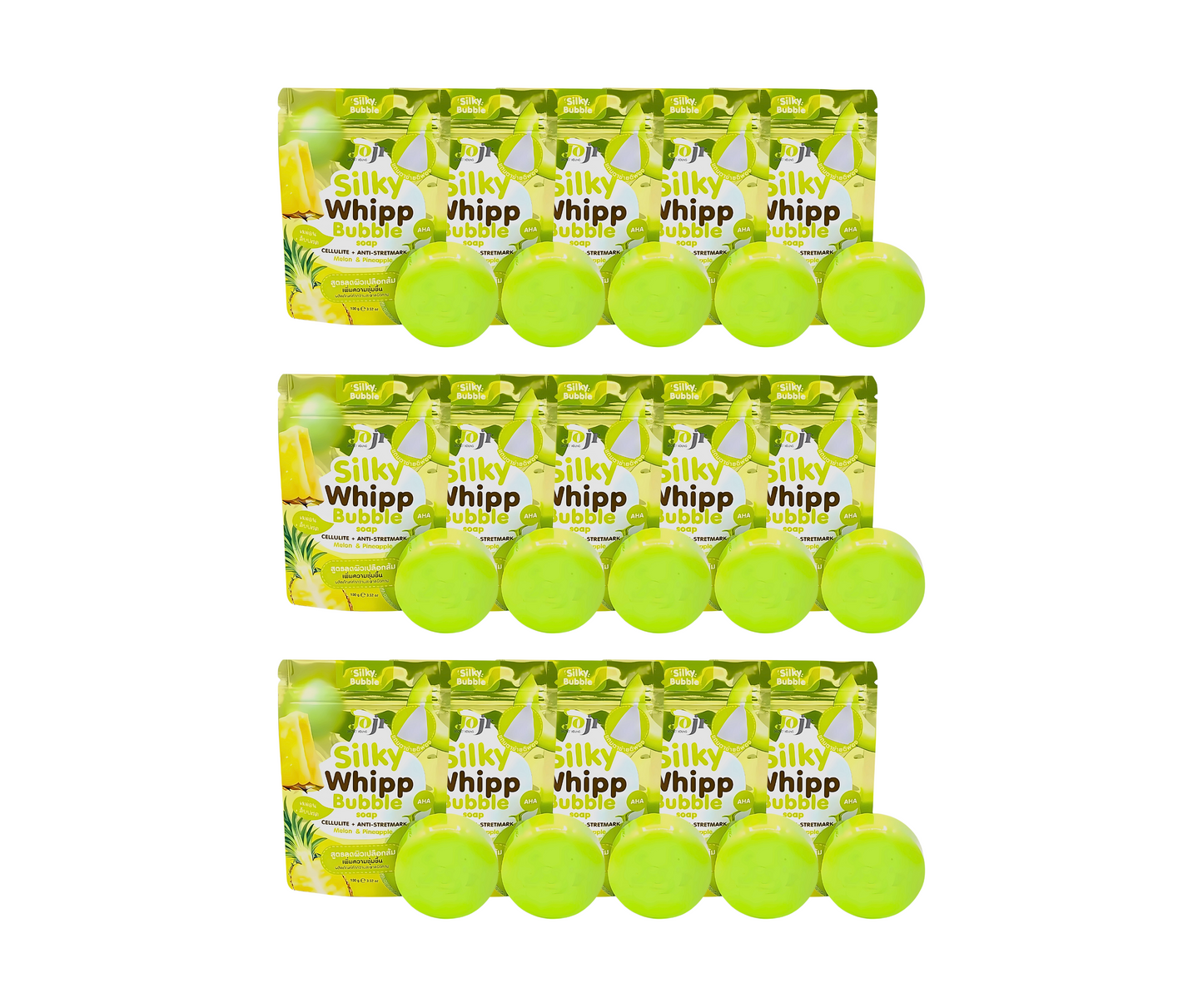 Joji Secret Young Silky Whipp Bubble Soap Cellulite + Anti-Stretch Mark Melon & Pineapple