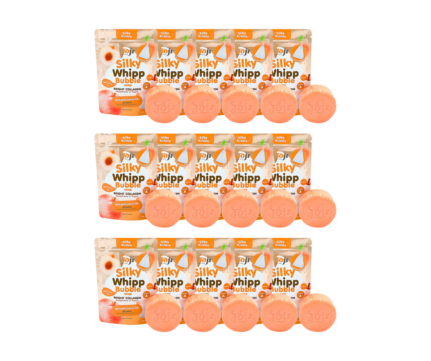 Joji Secret Young Silky Whipp Bubble Soap Bright Collagen Glutathione & Peach