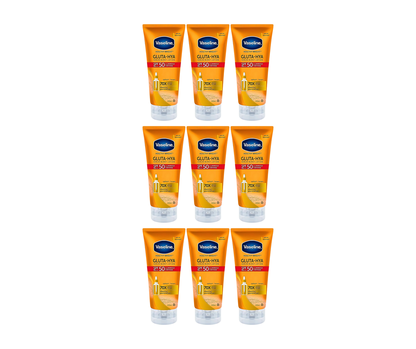 Vaseline Gluta-Hya Serum Burst Lotion Luminous Defense SPF50 PA+++