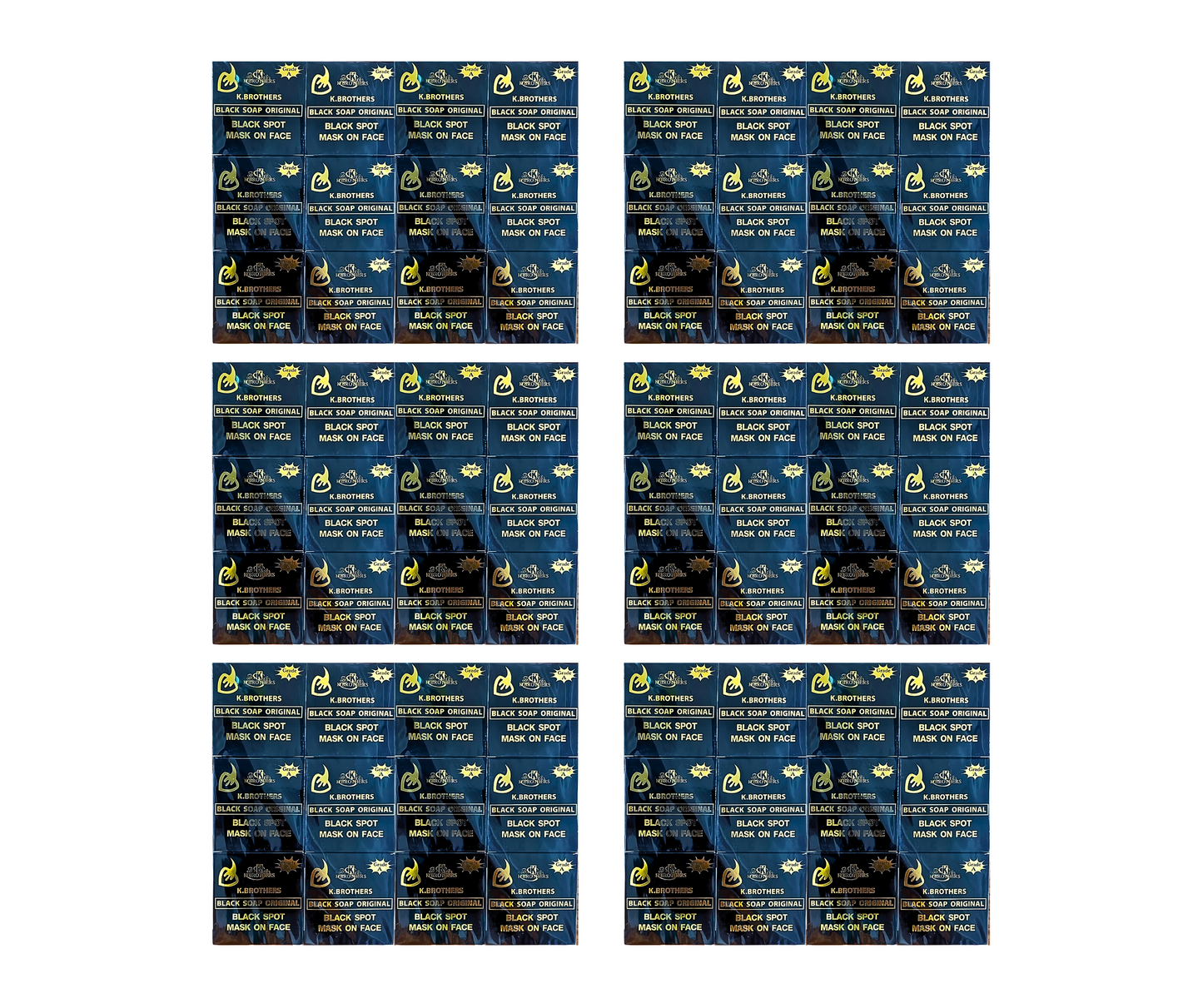 K Brothers Black Soap Original Black Spot x12, 60g