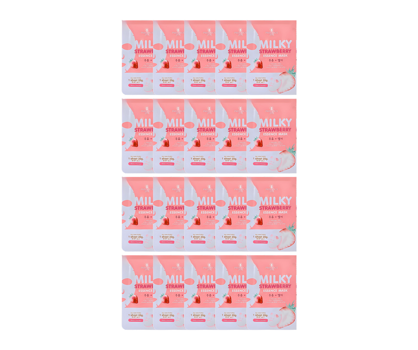 Precious Skin Milky Strawberry Essence Mask