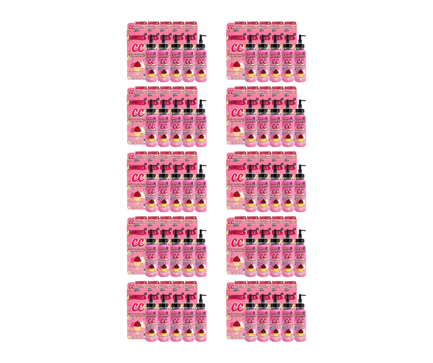Walnuts CC Body Sunscreen Lotion SPF 50 (pink)