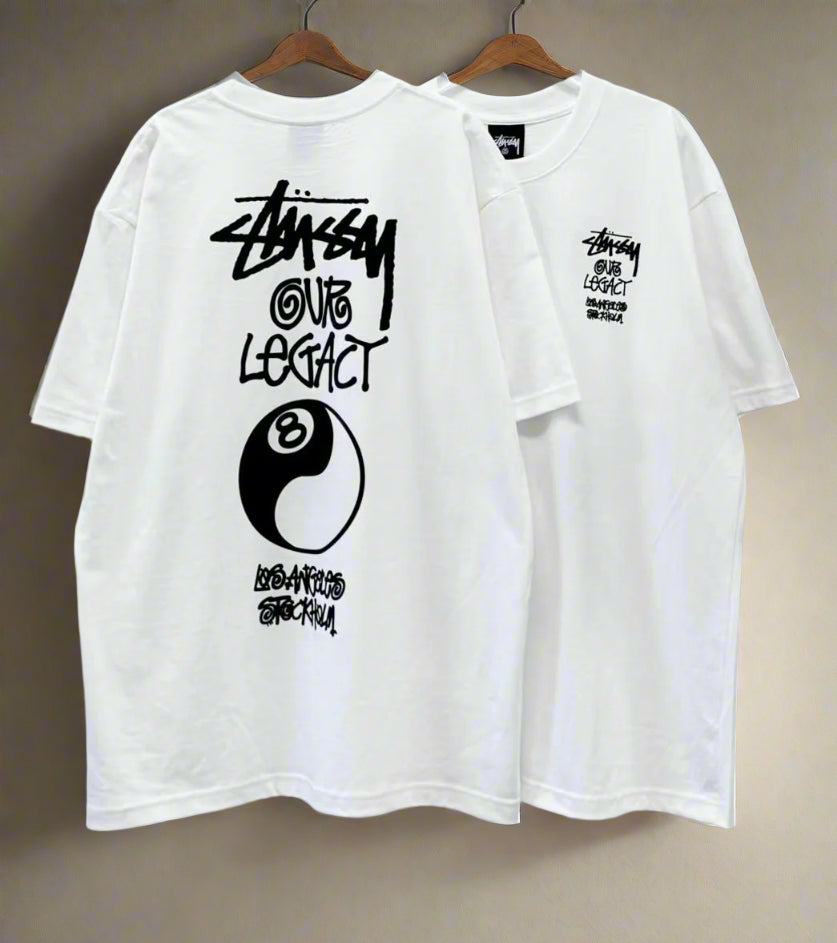 Stussy (8 Ball) POM, Casual T-shirt, Unisex