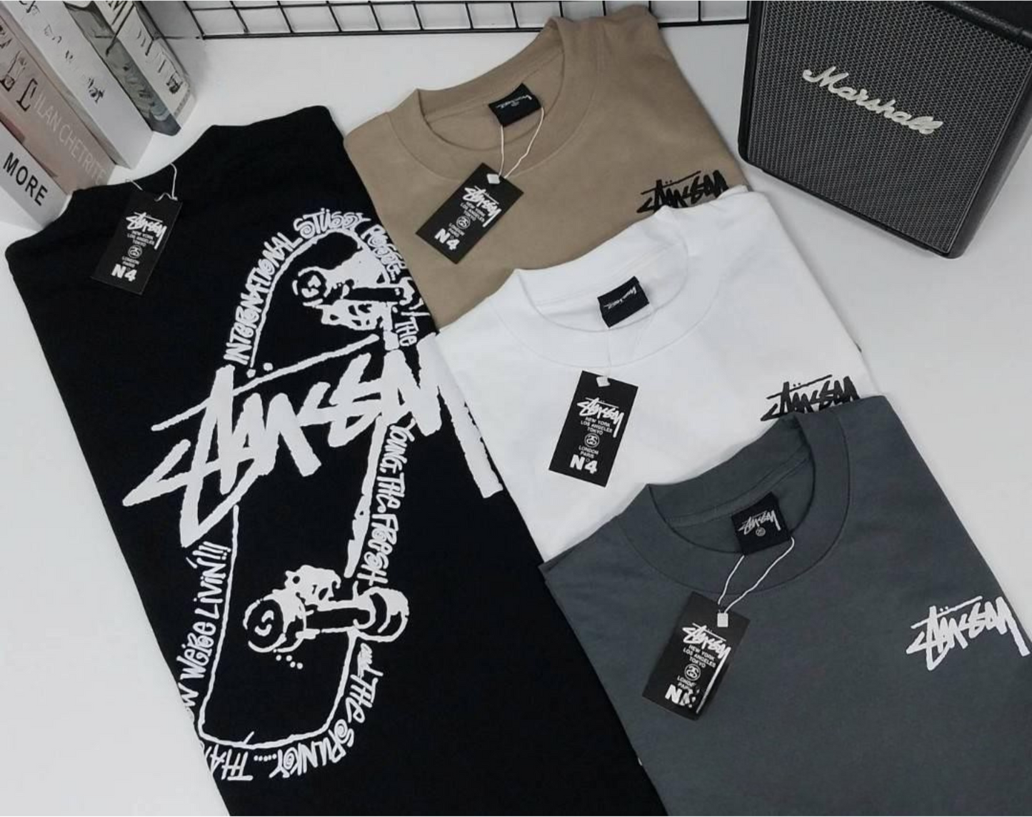 Stussy POM, Casual T-shirt, Unisex