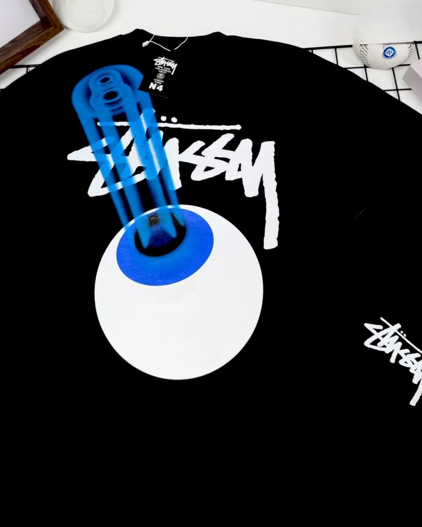Stussy POM, Casual T-shirt, Unisex