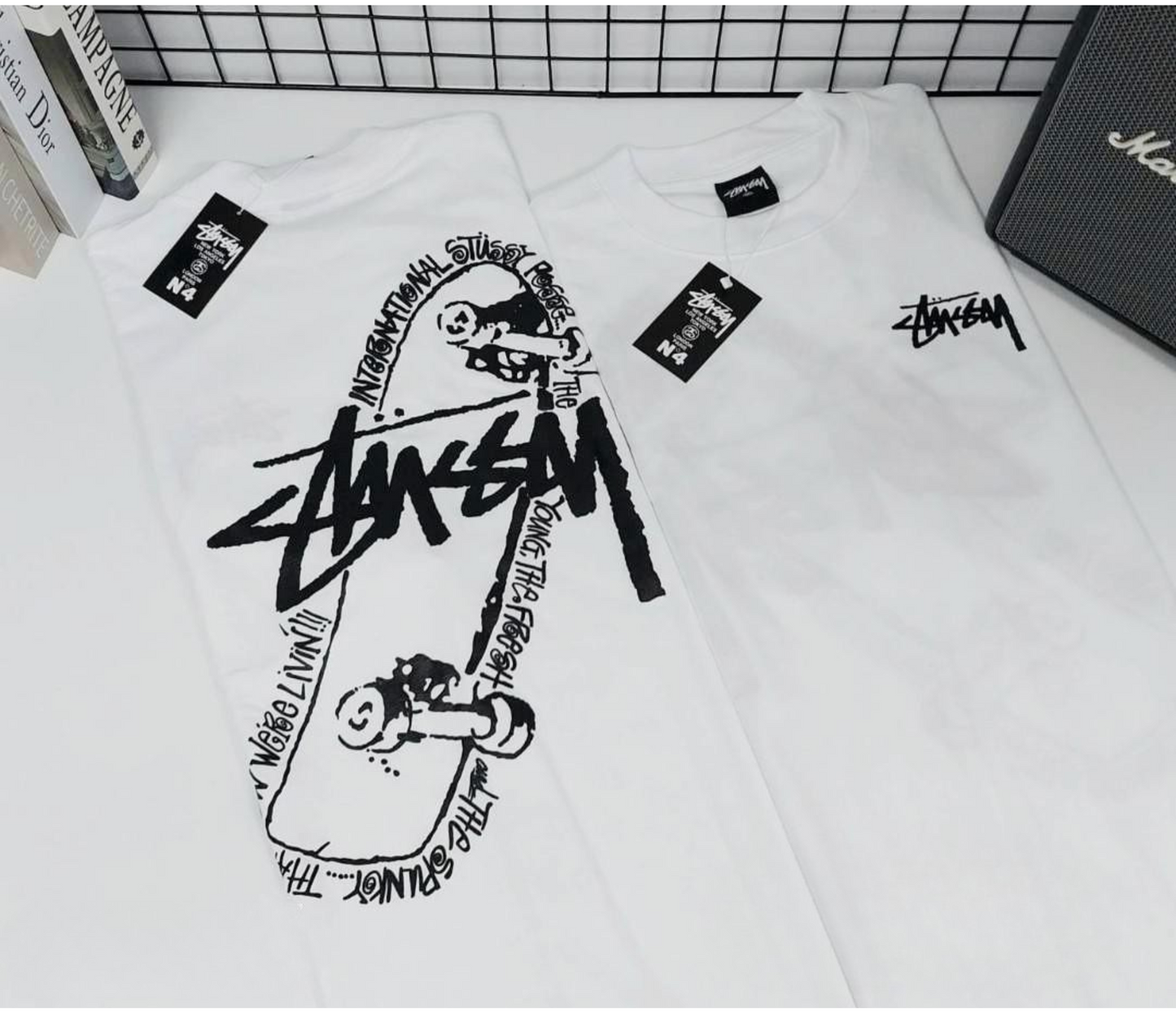 Stussy POM, Casual T-shirt, Unisex