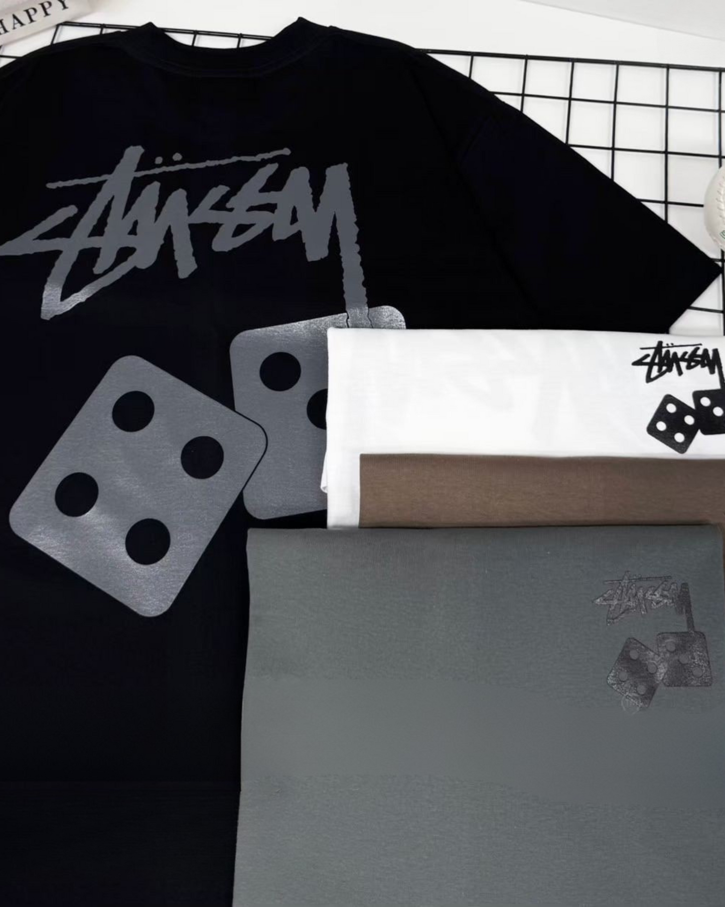 Stussy Dice POM, Casual T-shirt, Unisex