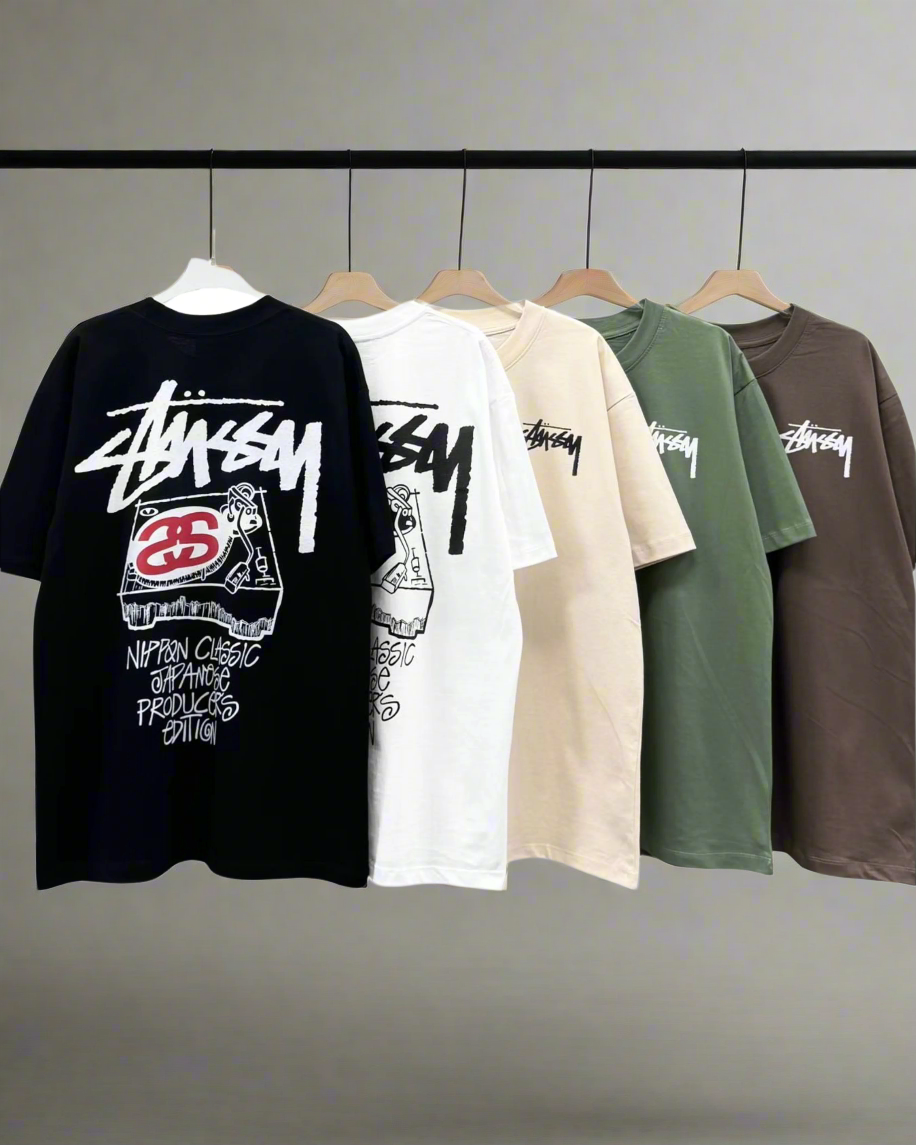 Stussy POM, Casual T-shirt, Unisex