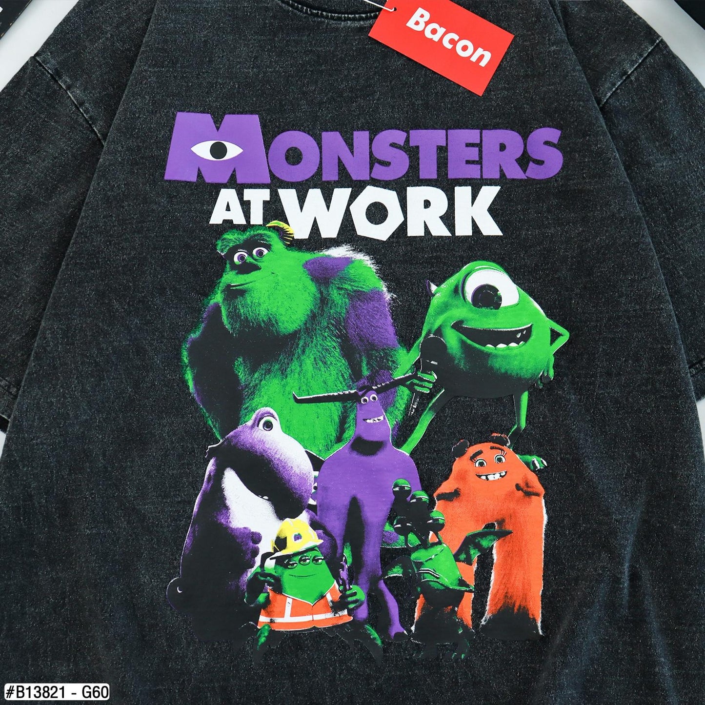 Monsters At Work, Acid Wash, Unisex