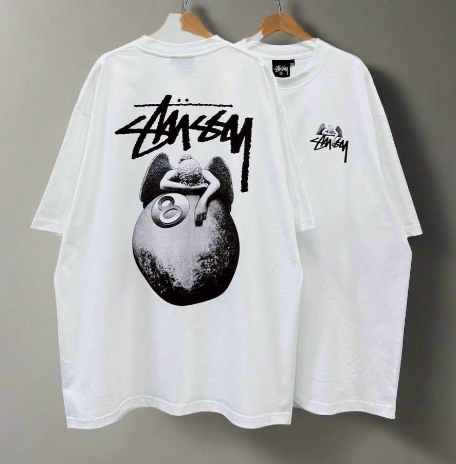 Stussy (8 Ball Pool) POM, Casual T-shirt, Unisex