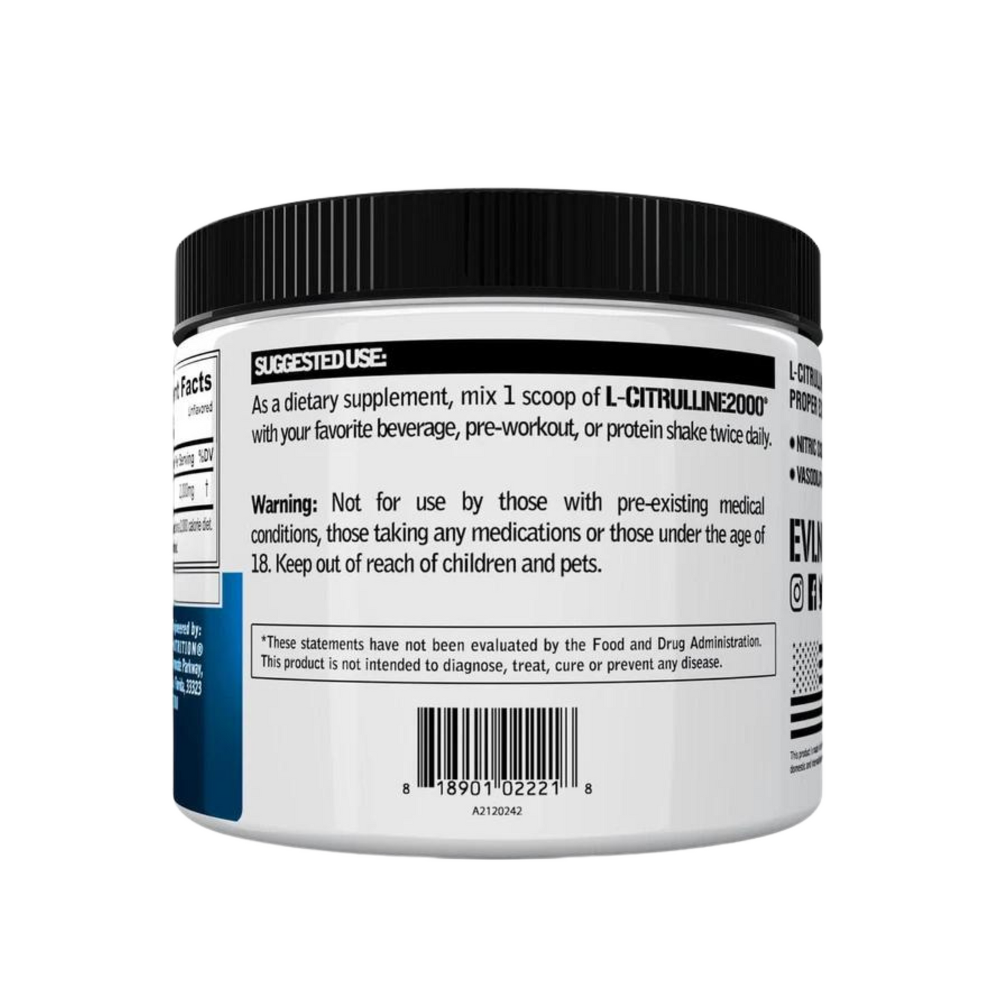 L-Citrulline (Powder) Unflavored 30 servings