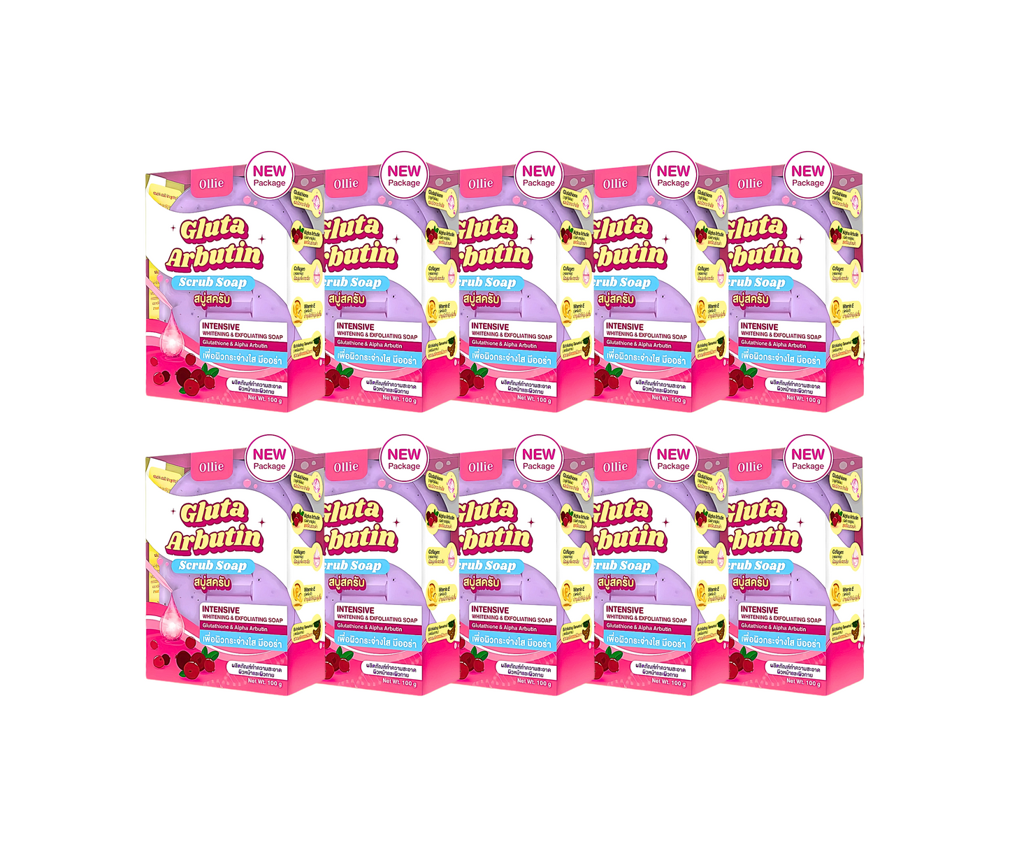 Ollie Gluta Arbutin Scrub Soap