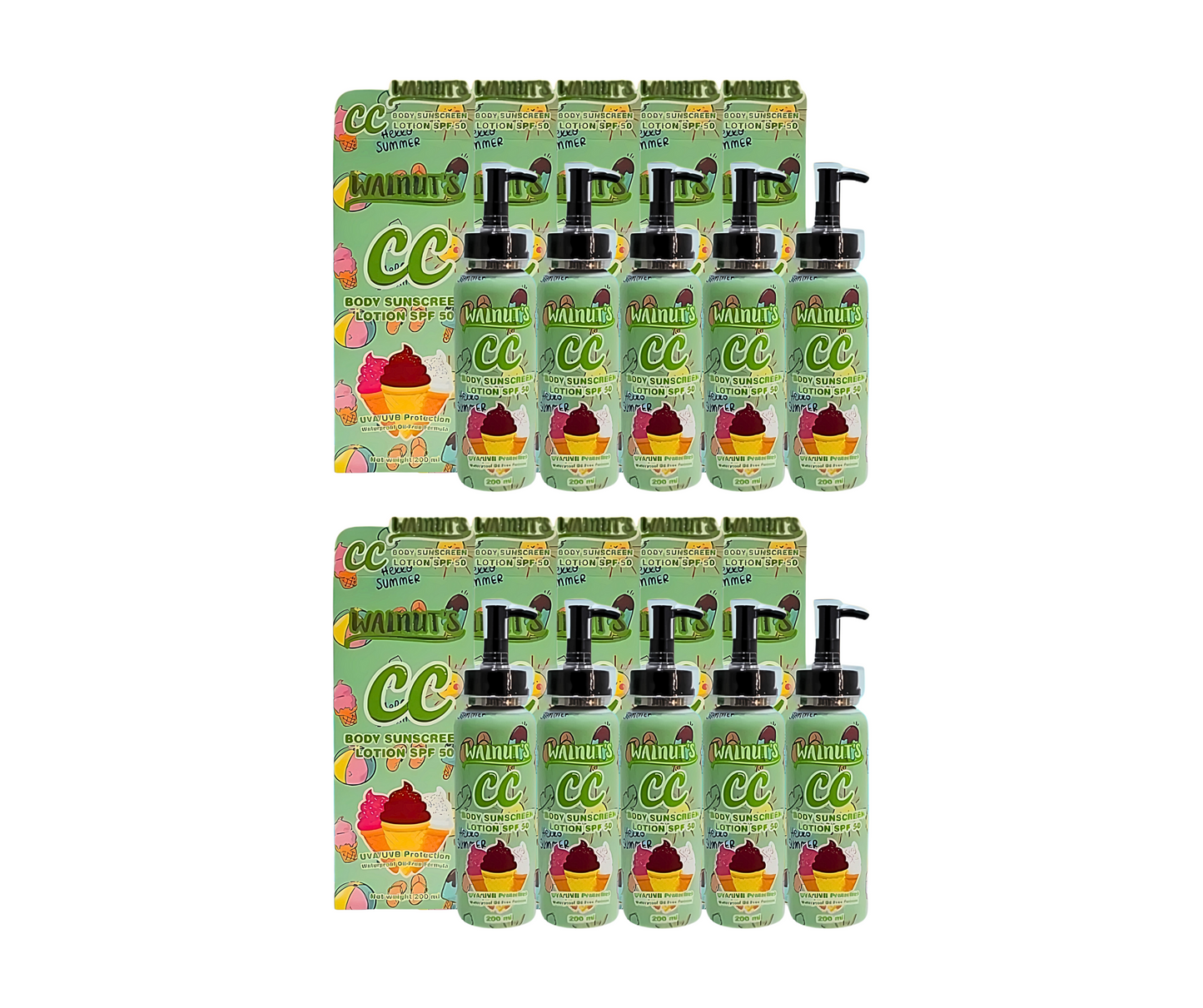Walnuts CC Body Sunscreen Lotion SPF 50 (green)