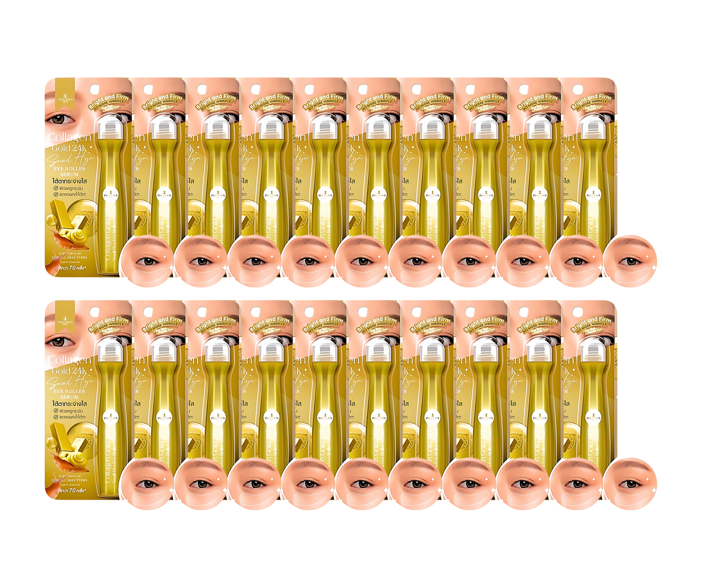 Precious Skin Collagen Gold 24K Snail Hya Eye Roller Serum