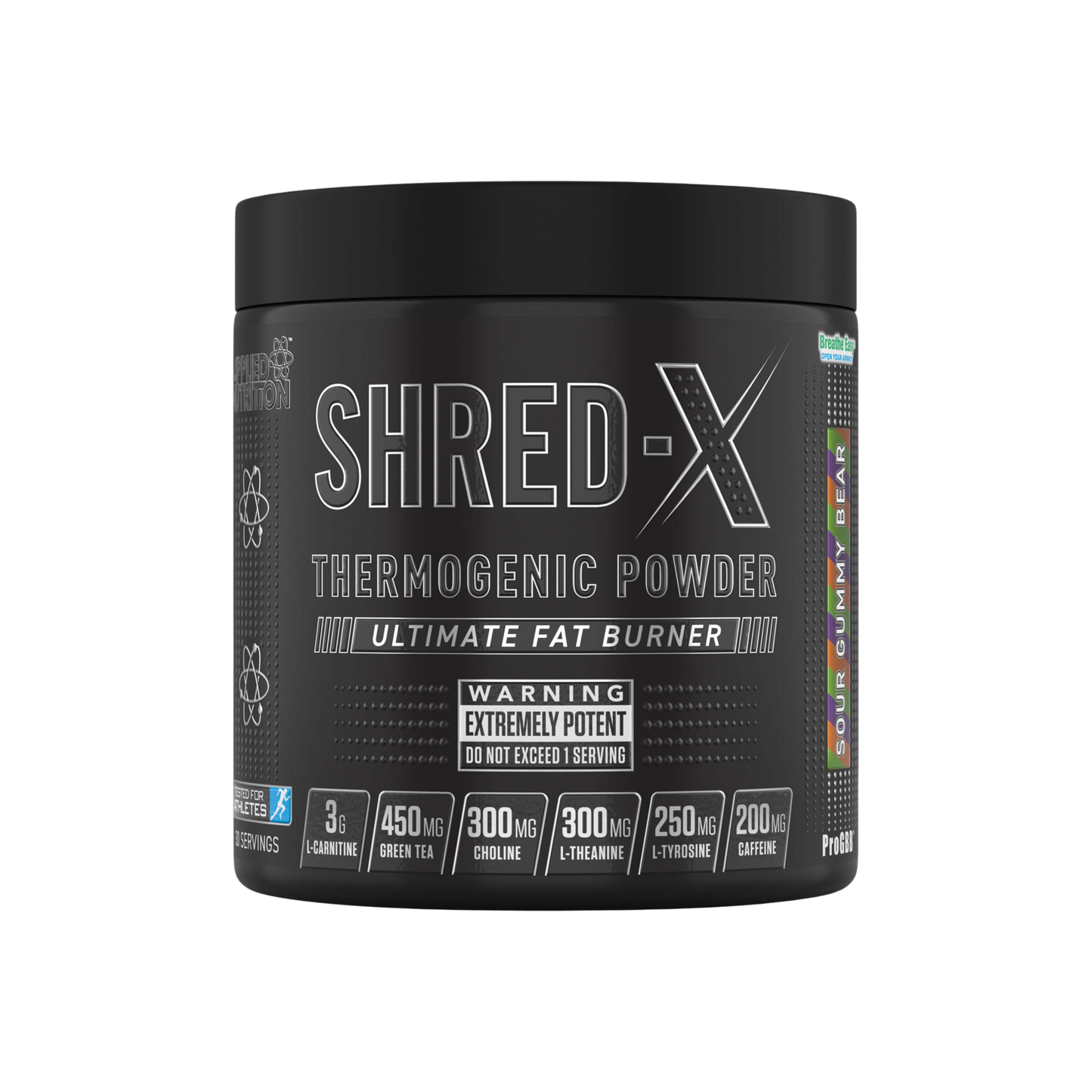 Applied Nutrition Shred X Thermogenic Sour Gummy Bear, 30 Servings
