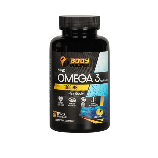BodyBuilder Omega 3 + Vitamin D 1000mg, 30 Softgels