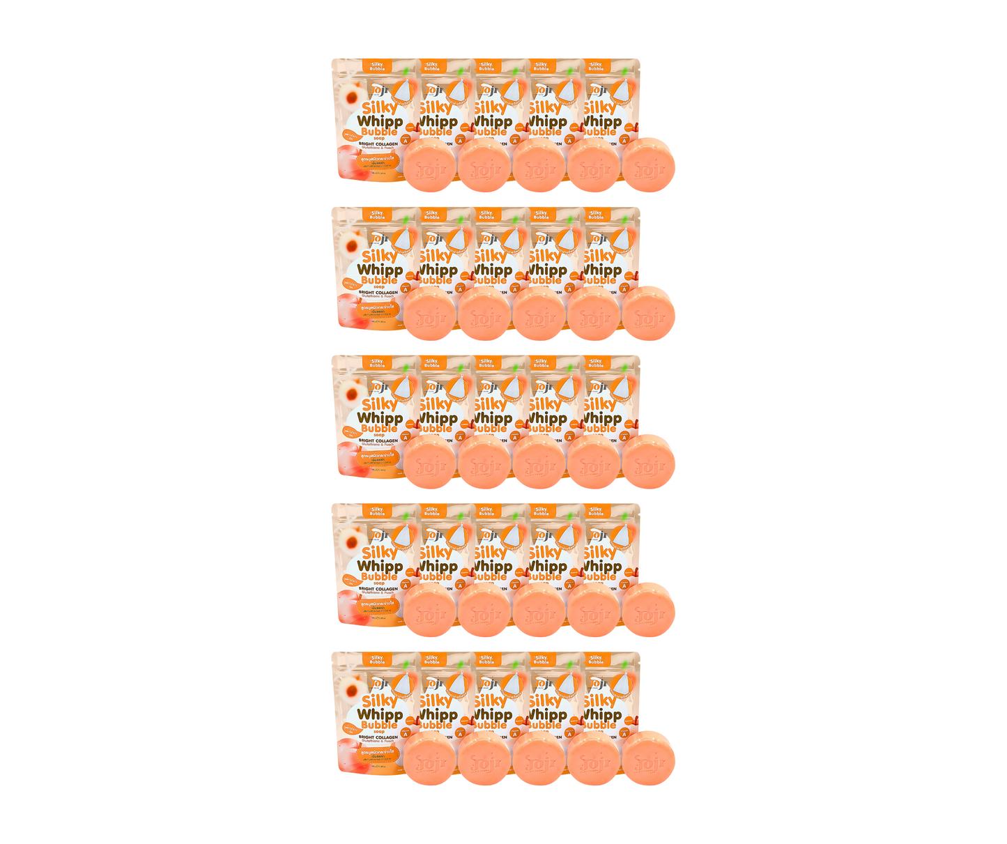 Joji Secret Young Silky Whipp Bubble Soap Bright Collagen Glutathione & Peach