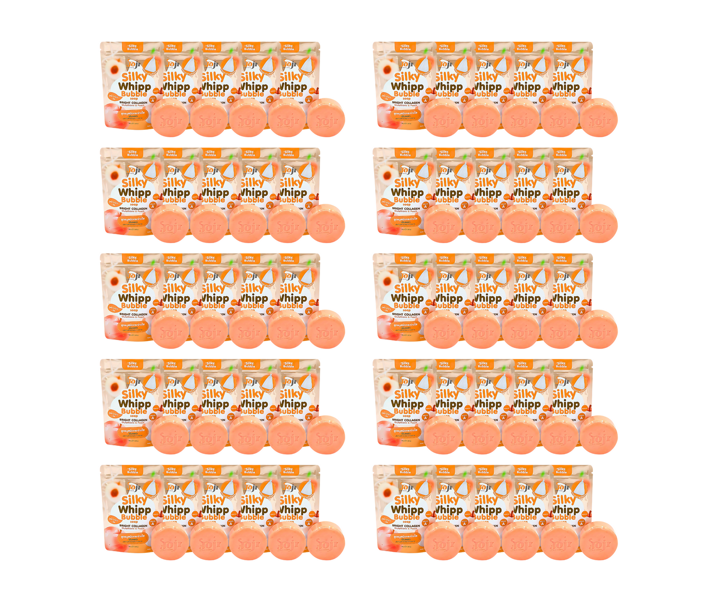Joji Secret Young Silky Whipp Bubble Soap Bright Collagen Glutathione & Peach