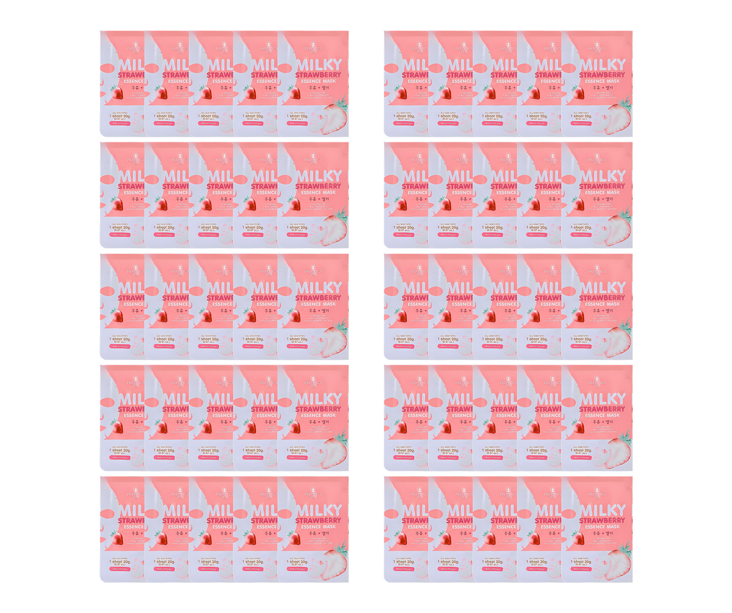 Precious Skin Milky Strawberry Essence Mask