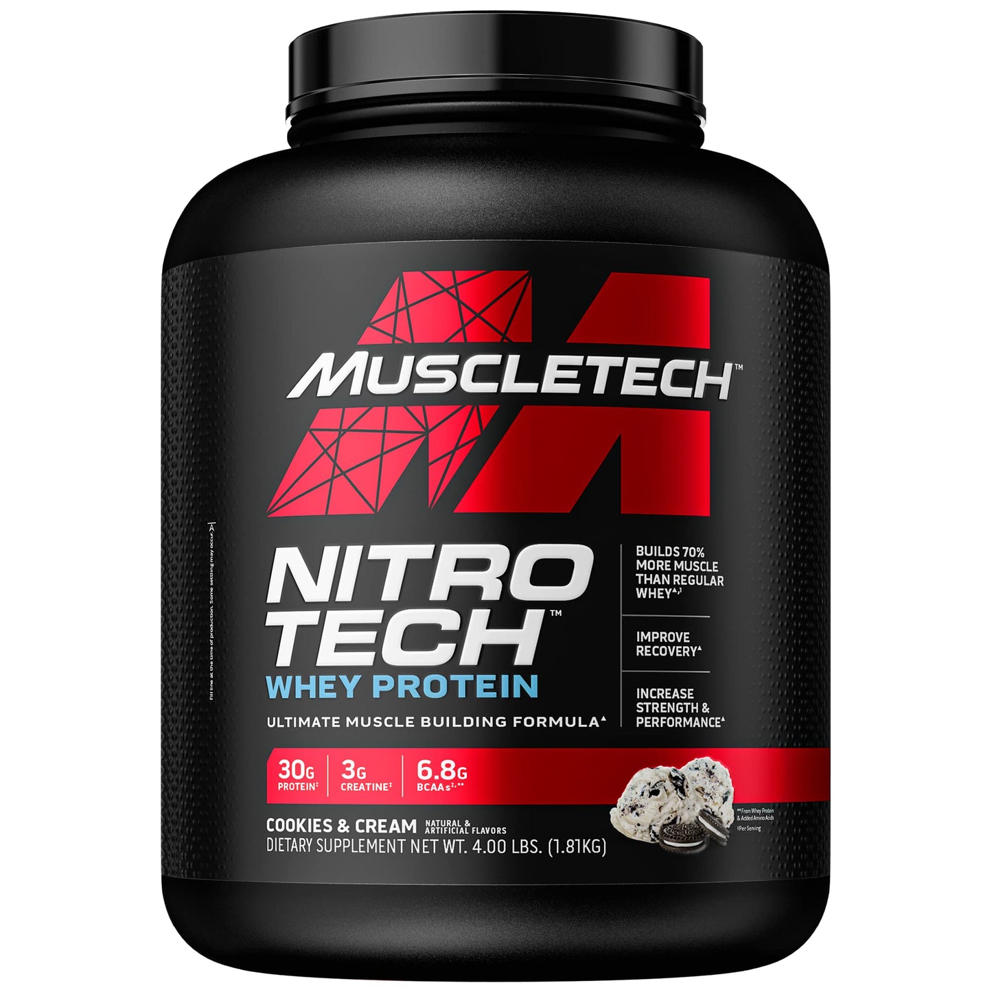 Muscletech Nitro Tech Whey Protein, 4LBS