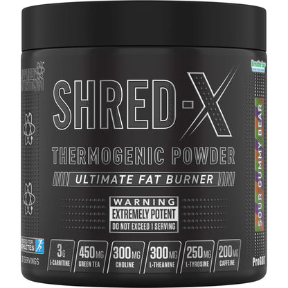 Applied Nutrition Shred X Thermogenic Sour Gummy Bear, 30 Servings