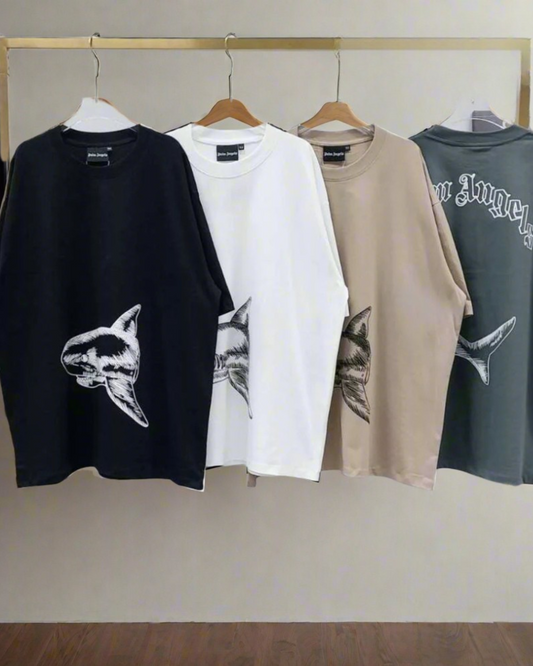 Palm Angels (Shark) POM, Casual T-shirt, Unisex