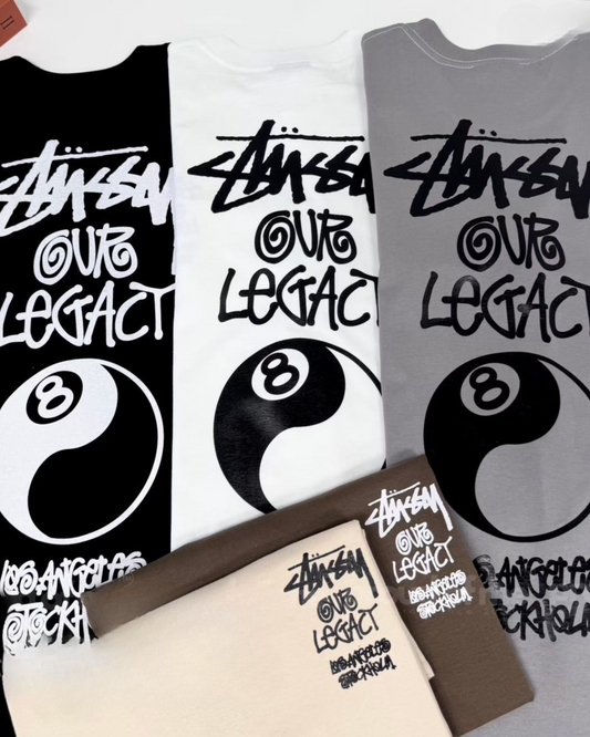 Stussy (8 Ball) POM, Casual T-shirt, Unisex