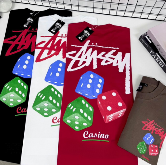 Stussy Casino POM, Casual T-shirt, Unisex