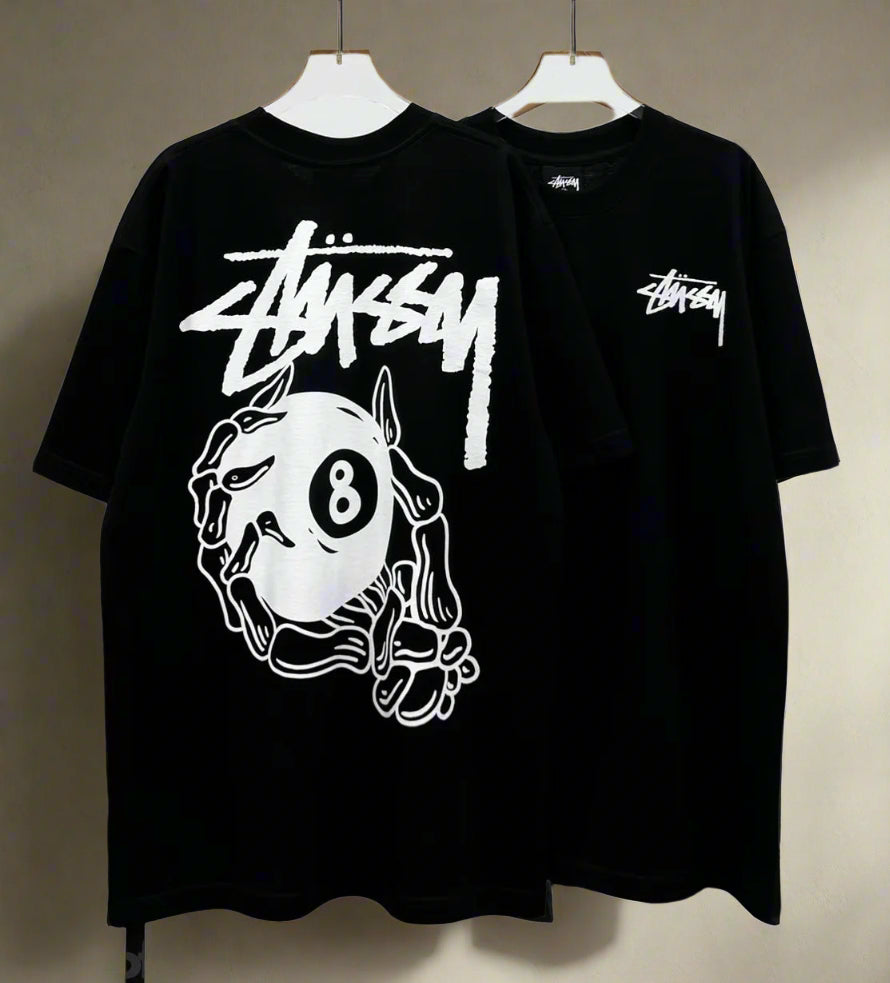 Stussy (8 Ball Pool) POM, Casual T-shirt, Unisex