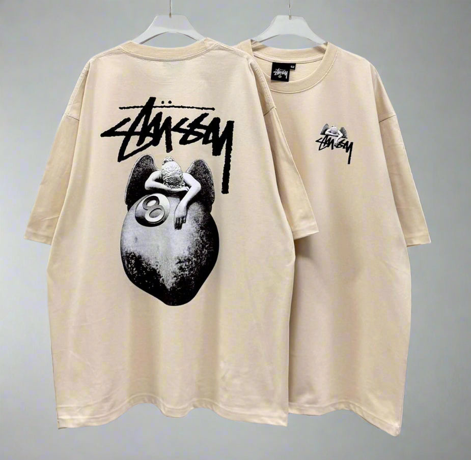 Stussy (8 Ball Pool) POM, Casual T-shirt, Unisex