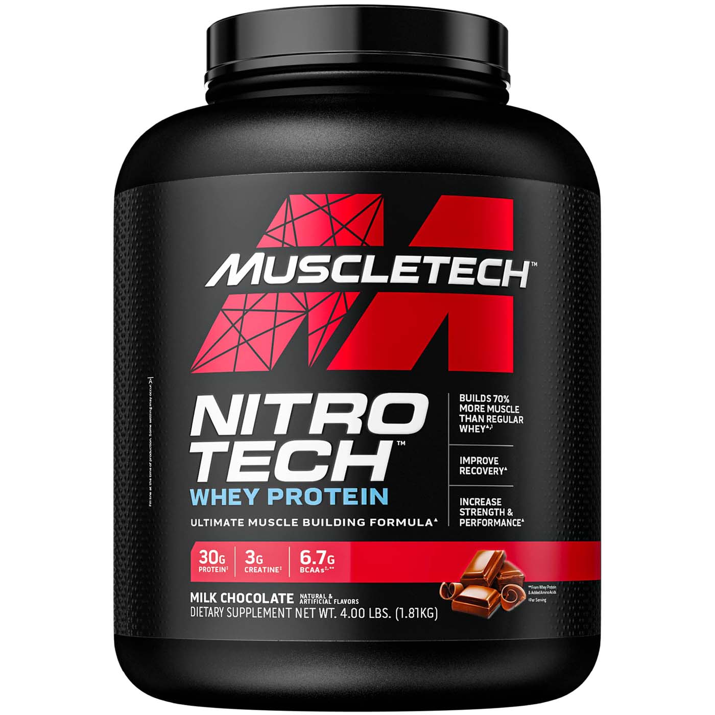Muscletech Nitro Tech Whey Protein, 4LBS